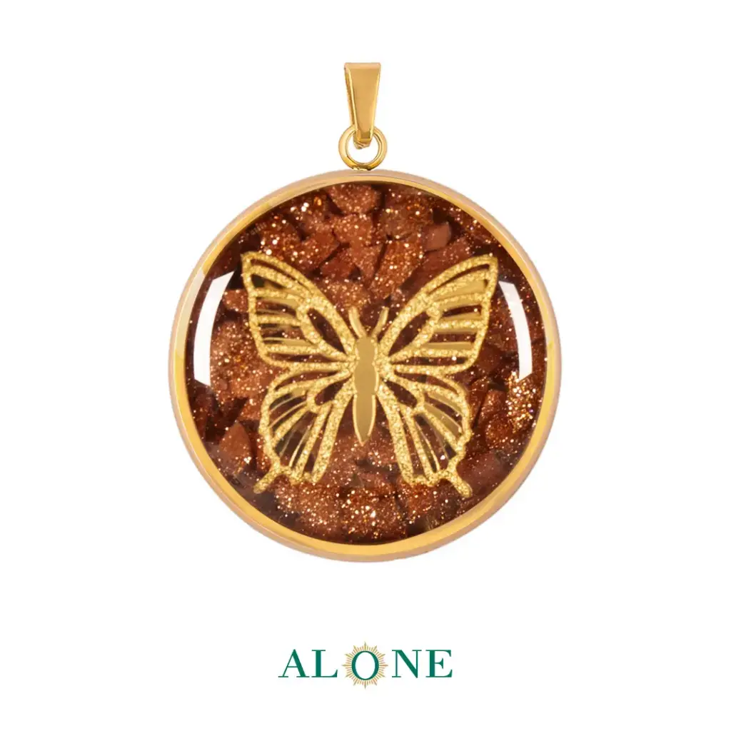 Butterfly Goldstone Pendant 