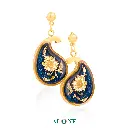 Lilia Navy Paisley Earrings 