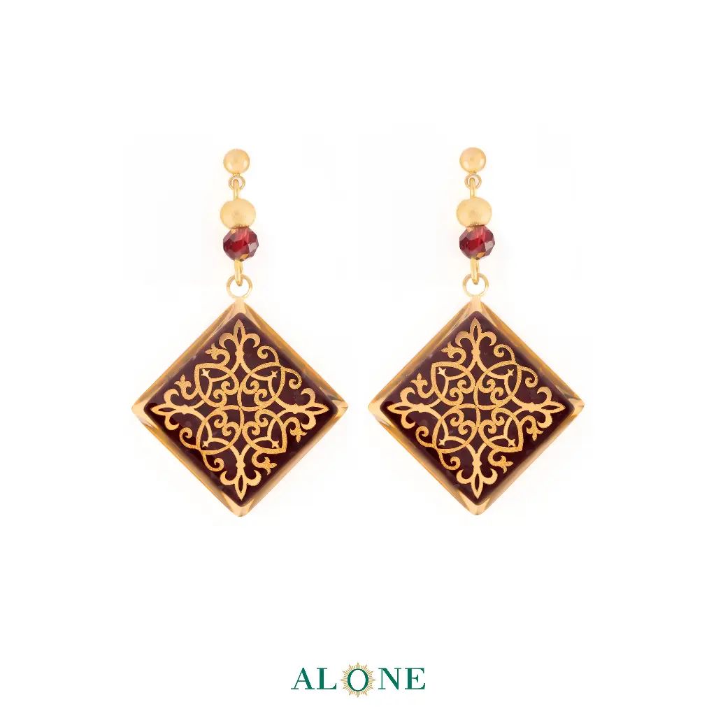 Bergamot Garnet Earrings 