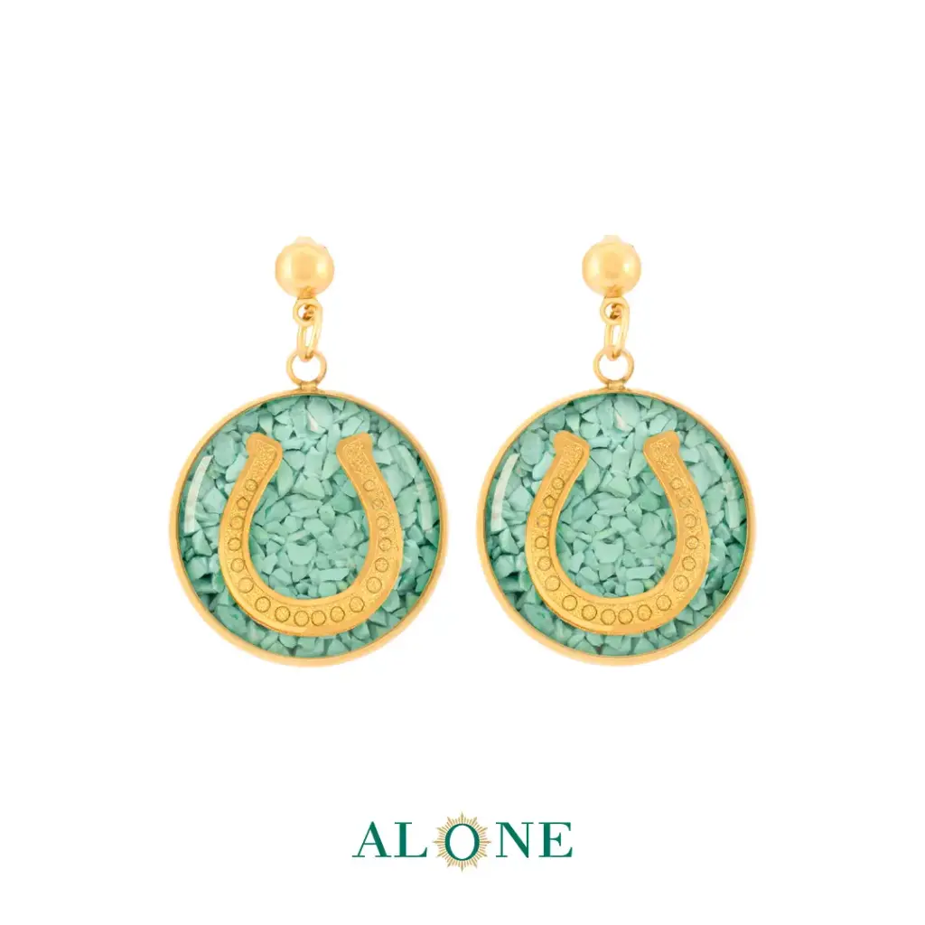 Horseshoe Turquoise Earrings 