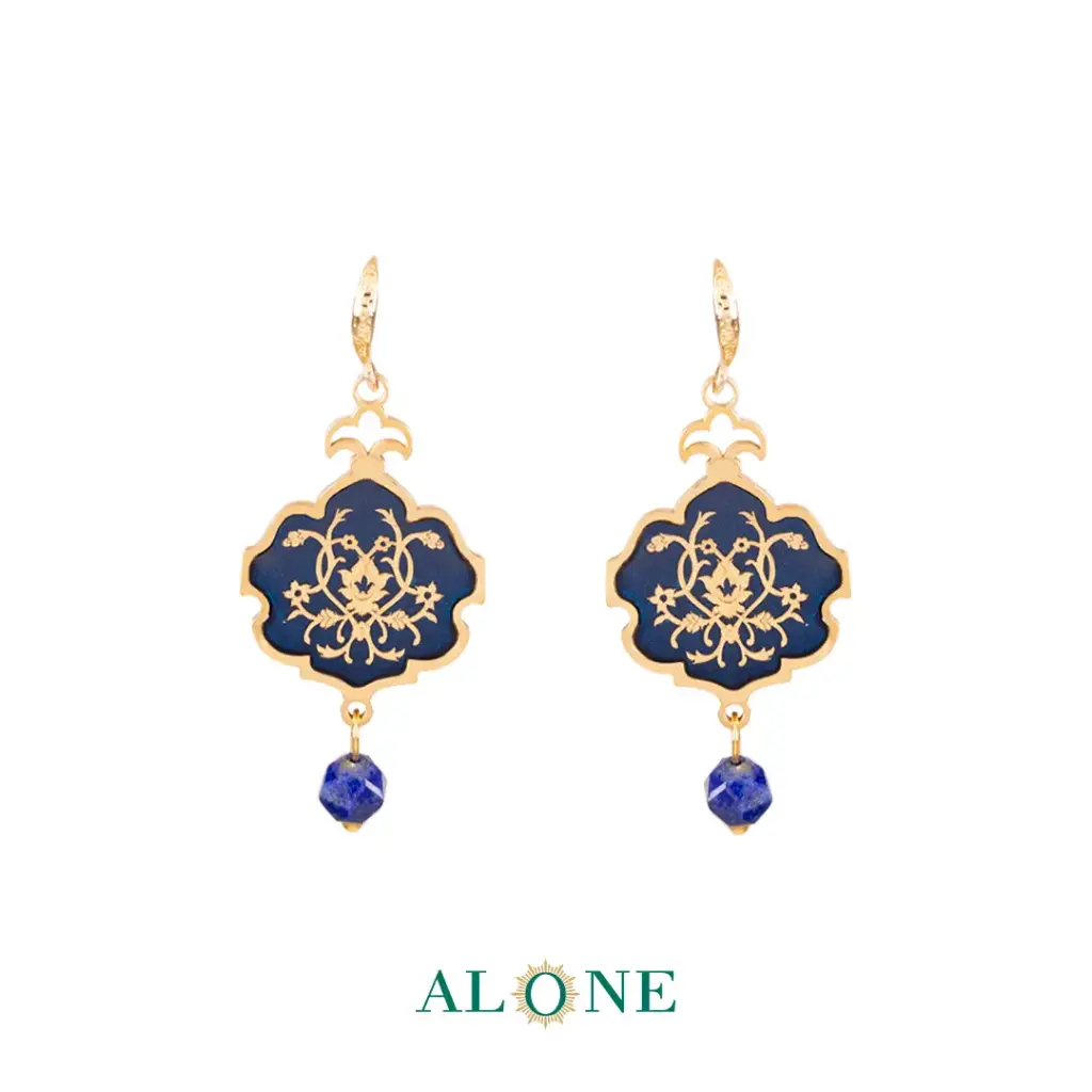 Luna Grace Navy Earrings 