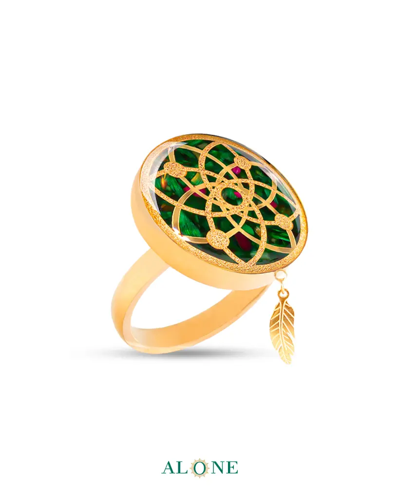 Dreamcatcher Green Tiger Eye Ring