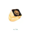 Lion Onyx Square Ring 