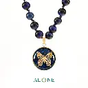 Butterfly Navy Tiger Necklace