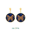 Butterfly Navy Tiger Earrings