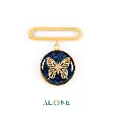 Butterfly Navy Tiger Apple Watch Pendant