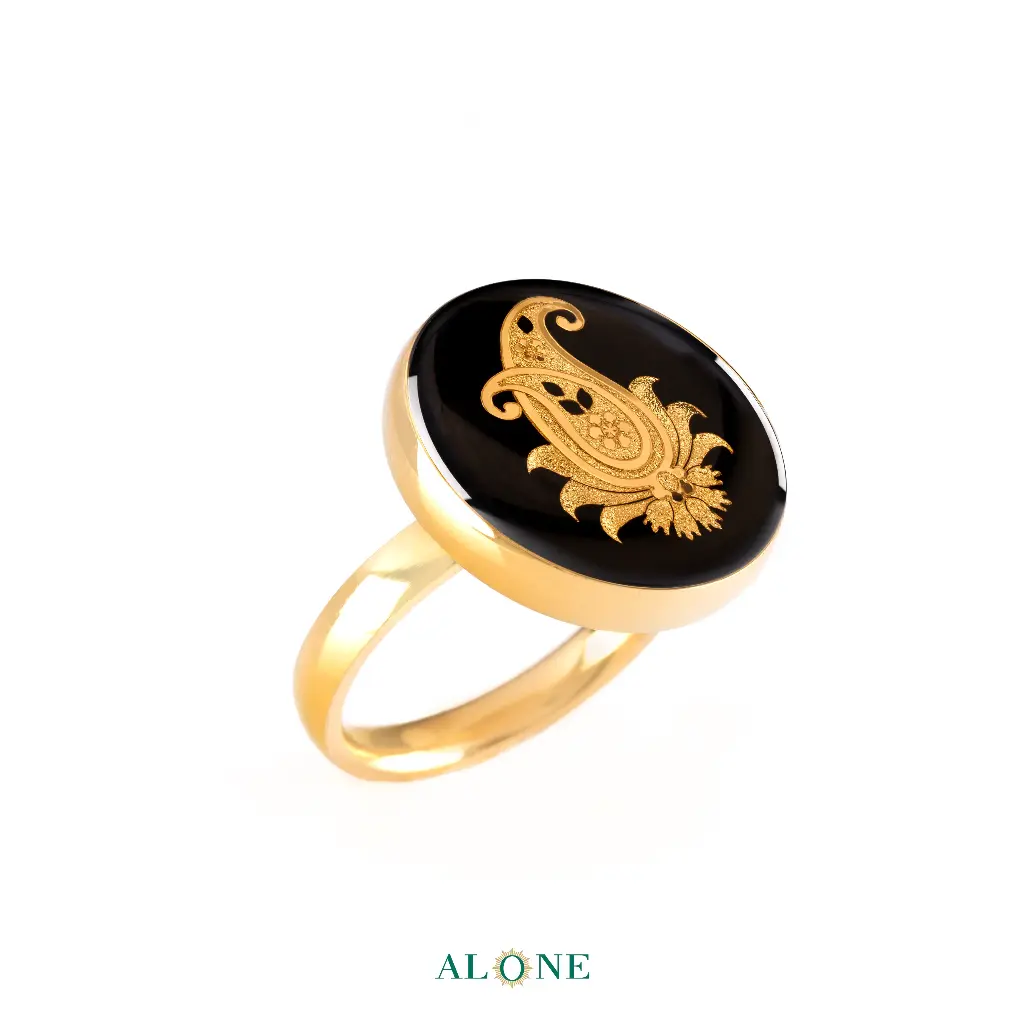 Brocade Paisley Ring