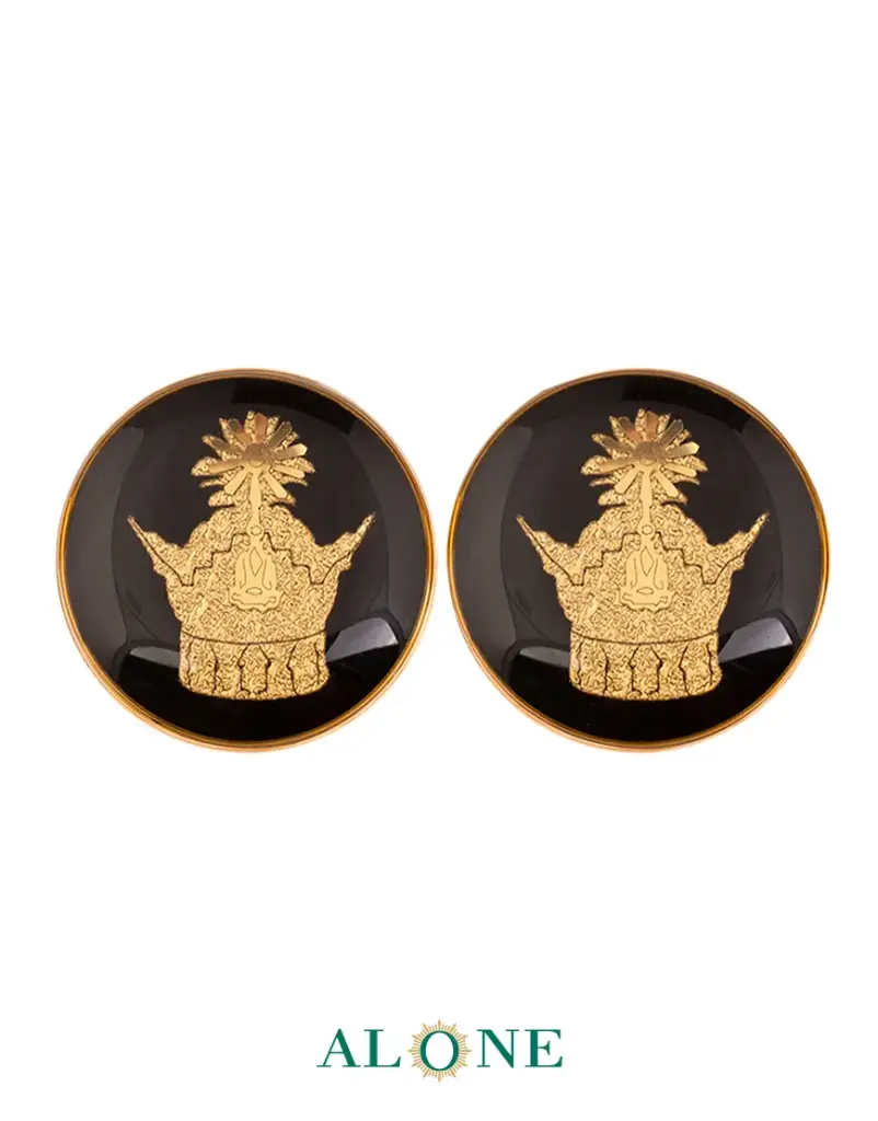Crown Onyx Cufflinks 