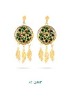 Dreamcatcher Green Tiger Eye Earrings 