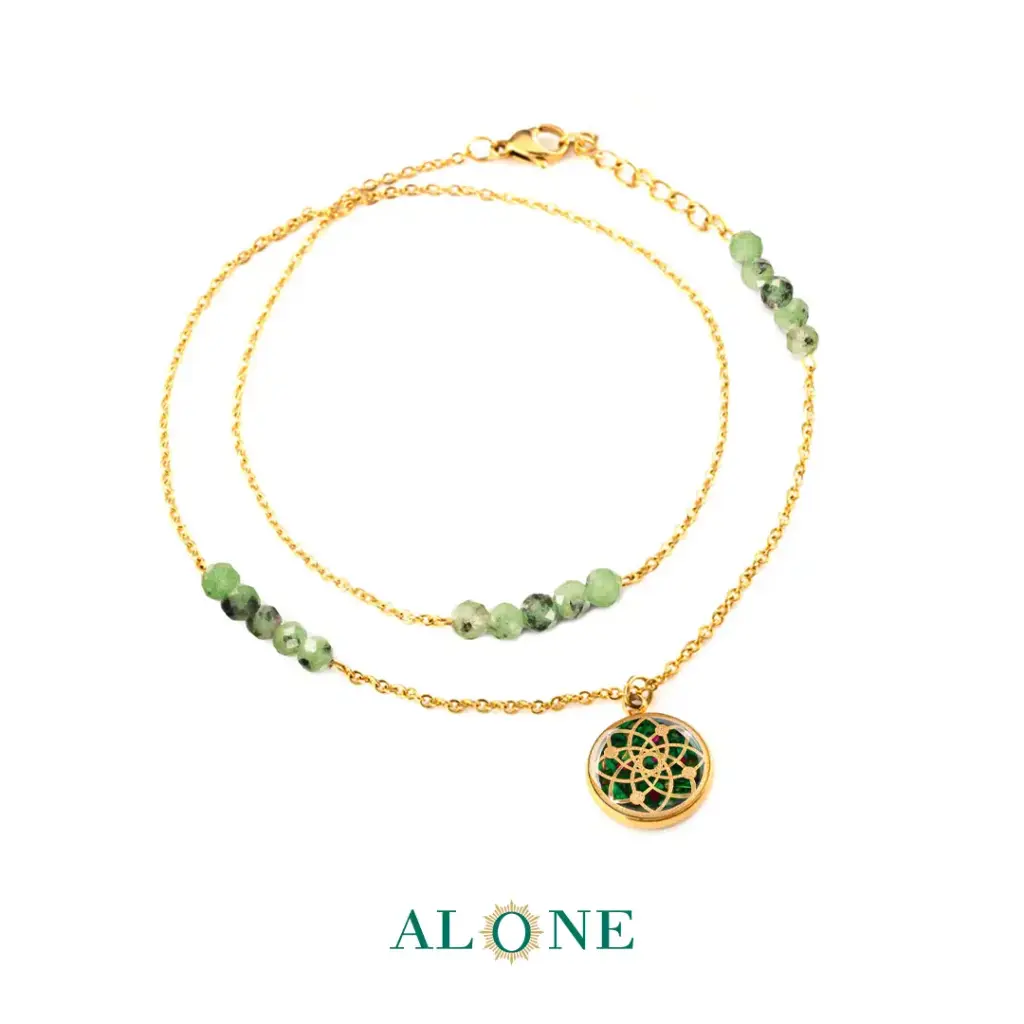 Dreamcatcher Green Tiger Eye Anklet