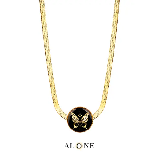 [P04185001027A] Indigo Elysia Necklace   
