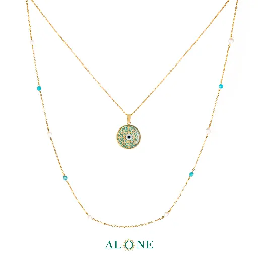 [P04105017020A] Amara Double-layer Necklace  