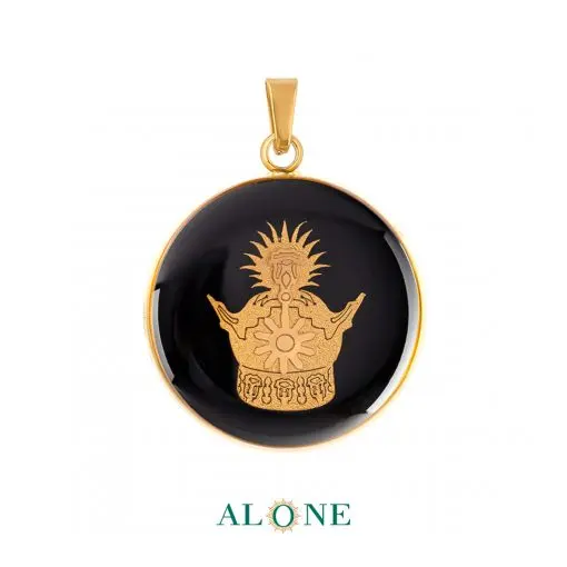 [P04027001002A] Crown Onyx Pendant 