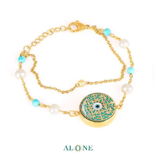 [P05105017001A] Amara Turquoise Bracelet 