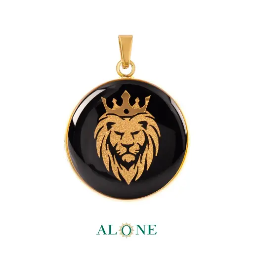 [P04147001002A] Lion Onyx Pendant 