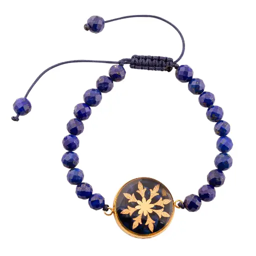 [P05015021001A] Slim Lapis Lazuli Bracelet  
