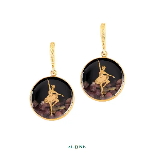 [P06036010001A] Ballet Tourmaline Earrings