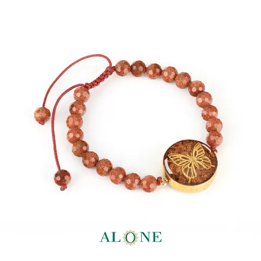 [P05180011001A] Butterfly Goldstone Bracelet  