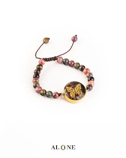 [P05180010001A] Butterfly Tourmaline Bracelet