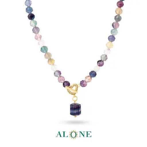 [P08005017000A] Delaris fluorite necklace