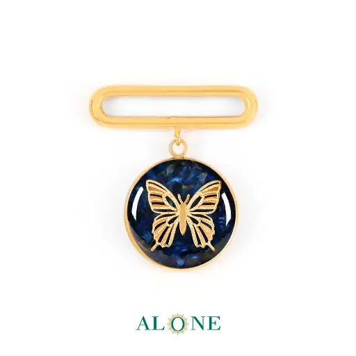 [P04180008024A] Butterfly Navy Tiger Apple Watch Pendant