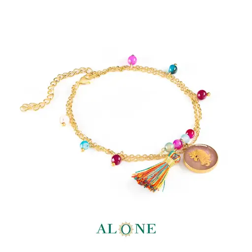 [P04155039024A] Unicorn Quartz Anklet